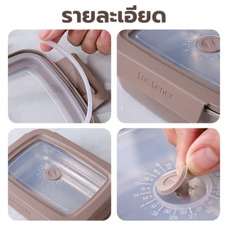 กล่องข้าวสแตนเลส หนาสองชั้น ความจุ1000ml สีขาวครีม รุ่นฝาล็อค กล่องใส่อาหาร