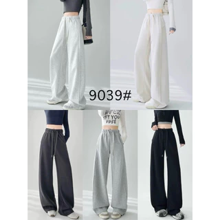 รหัส9039กางเกงวอร์มขากระบอกงานป้ายA-wannผ้ายืดฟรีไซส์