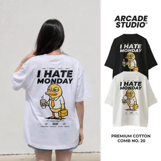 [พรี 4 วัน] ARCADE เสื้อ I Hate Monday (ARC-0052) / เสื้อ Oversize เนื้อผ้า 100% Cotton Comb 190 GSM