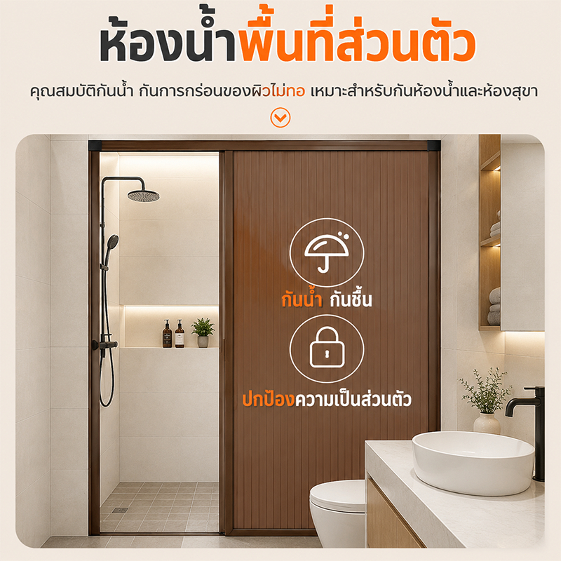 ประตูพับรังผึ้ง ประตูพับอลูมิเนียมรังผึ้ง 80/90/120x200cm ประตูห้องน้ำ ประตูห้องครัว กันน้ำ กันความร้อน แข็งแรง รูปที่ 5