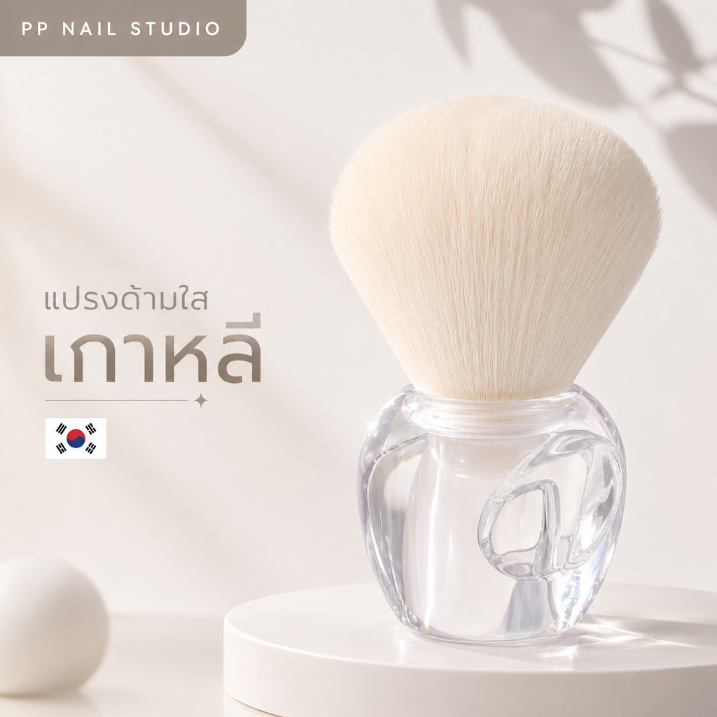 แปรงปัดมือด้ามใส แปรงปัดมือ ปัดฝุ่นเล็บ เล็บเจล เกาหลี