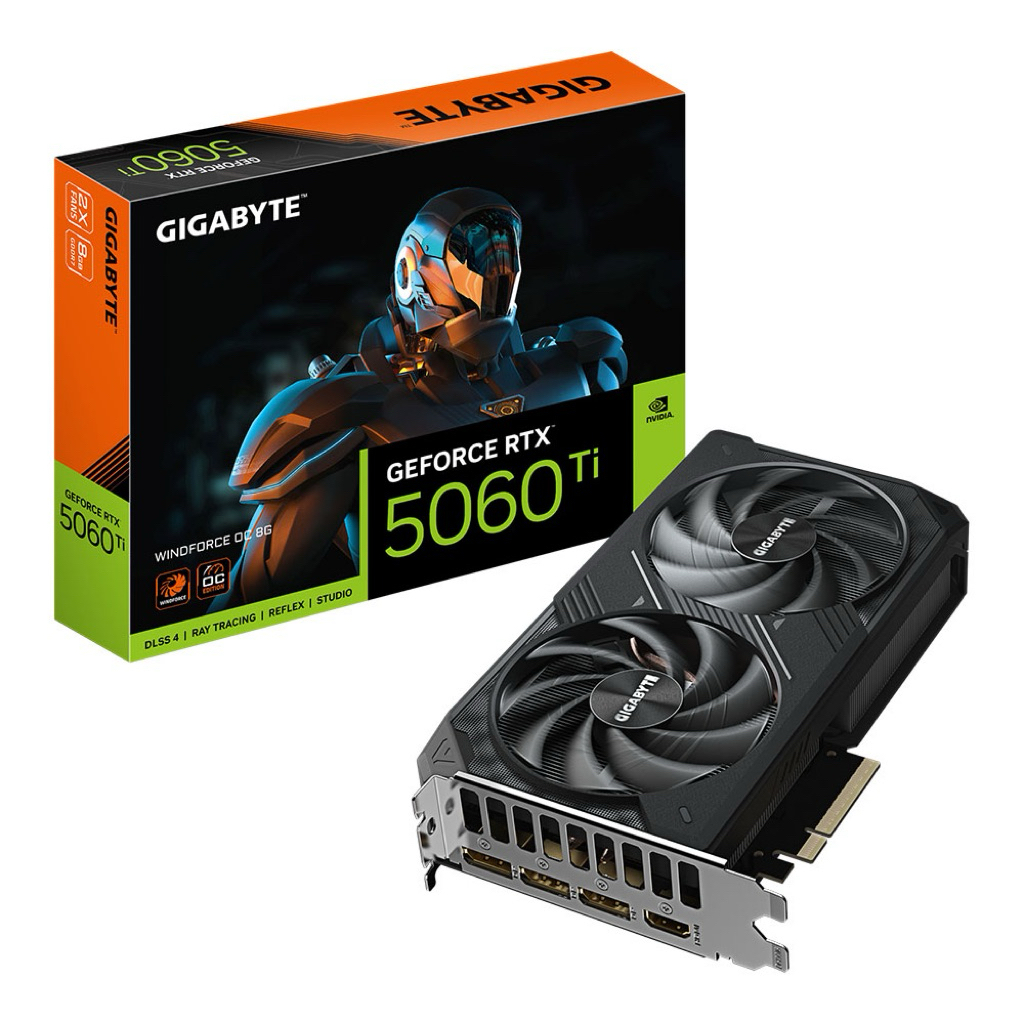 VGA (การ์ดแสดงผล) GIGABYTE GEFORCE RTX 5060 TI WINDFORCE OC 8G - 8GB GDDR7 มีของในไทยพร้อมส่งด่วน