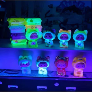[8pcs]เรซิ่น น้องแมว Miao 8 สี งานเรืองแสง น่าสะสม มาครบ พร้อมส่งจากไทย