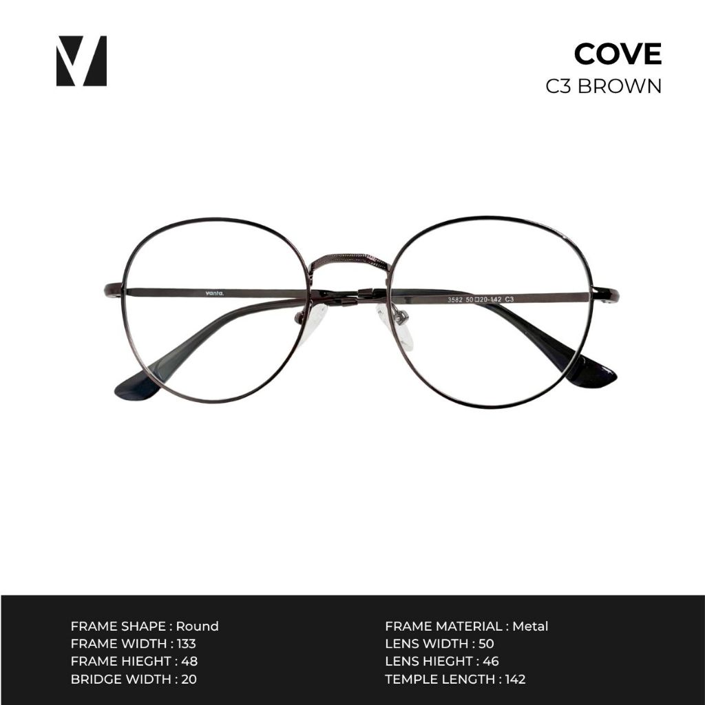 vanta. إطار نظارة معدني دائري COVE — صورة 4