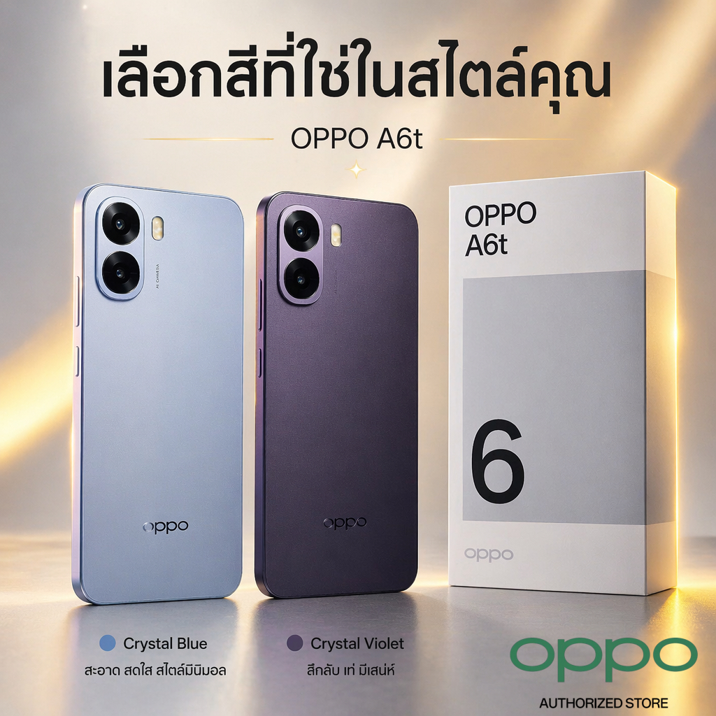 เครื่องแท้ 100% OPPO A6t RAM 4GB ROM 64GB รับประกันศูนย์ไทย แบตอึด กล้องชัด จอใหญ่สะใจ พร้อมส่ง