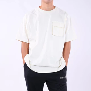CS CANVAS /Cozy Feel /Oversized - เสื้อยืดผู้ชายโอเวอร์ไซส์ มีกระเป๋า ผ้า cotton 100% ใส่สบาย ไม่ร้อน Characters Studio