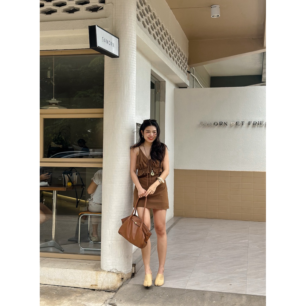 Romy Mini Dress เดรสสายเดี่ยว : everydaylookk store