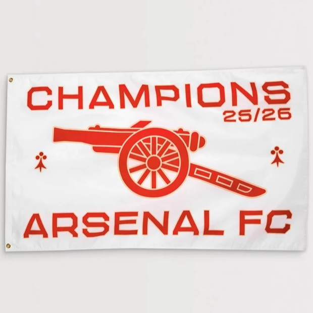 ธงลิขสิทธิ์แท้ Arsenal Champions 25/26 🔴⚪🏆