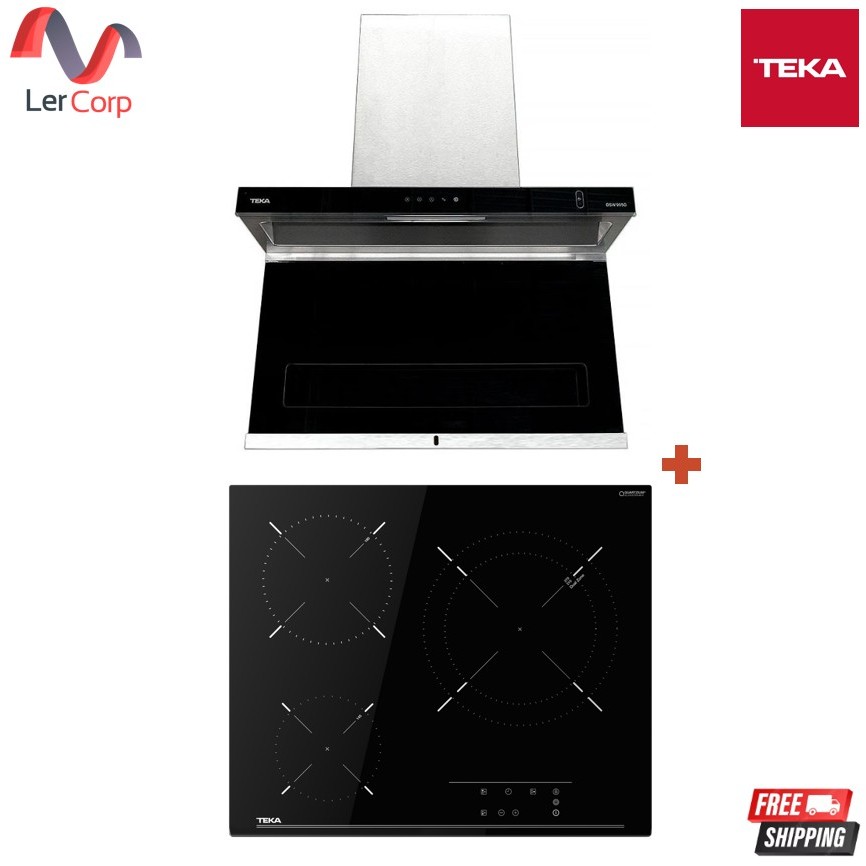 (Teka) เครื่องดูดควัน รุ่น DSW 995 G + เตาเซรามิค 3 หัวเตา ขนาด 60 ซม. รุ่น TZ 6315