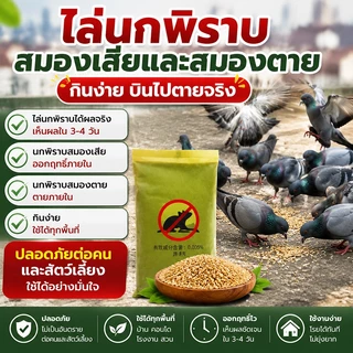 🕊️ของแท้100%🕊️ ยาเบื่อนก ยาฆ่านกพิราบ 500กรัม ยากำจัดนกพิราบ กันฝน กันแดด เหยื่อกำจัดนกพิราบ ยาเบื่อ นกพิราบ