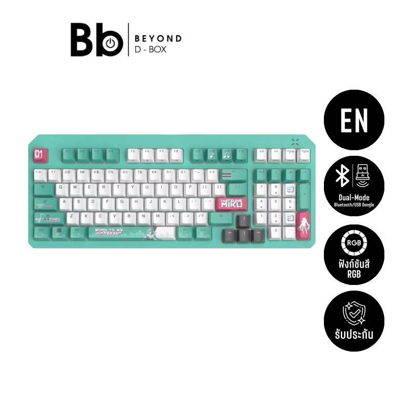 คียบอร์ดเกมมิ่ง ASUS K3 Gen II Miku Edition/RD/US/PBT Green by Bnanan IT by BB Beyond D-Box