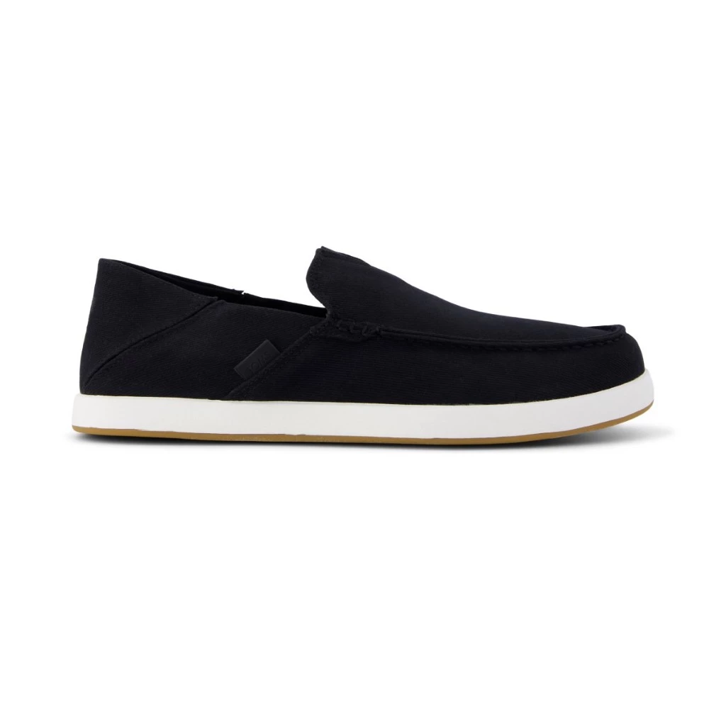 TOMS รองเท้าลำลองผู้ชาย สลิปออน รุ่น Alonso Loafer Drizzle Black Vintage Twill (CH) รองเท้าลิขสิทธิ์แท้