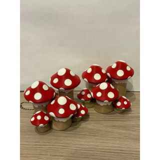 พวงกุญแจคลิกเกอร์แก๊งเห็ด กดได้ 3 ปุ่ม fidget clicker keychain mushrooms