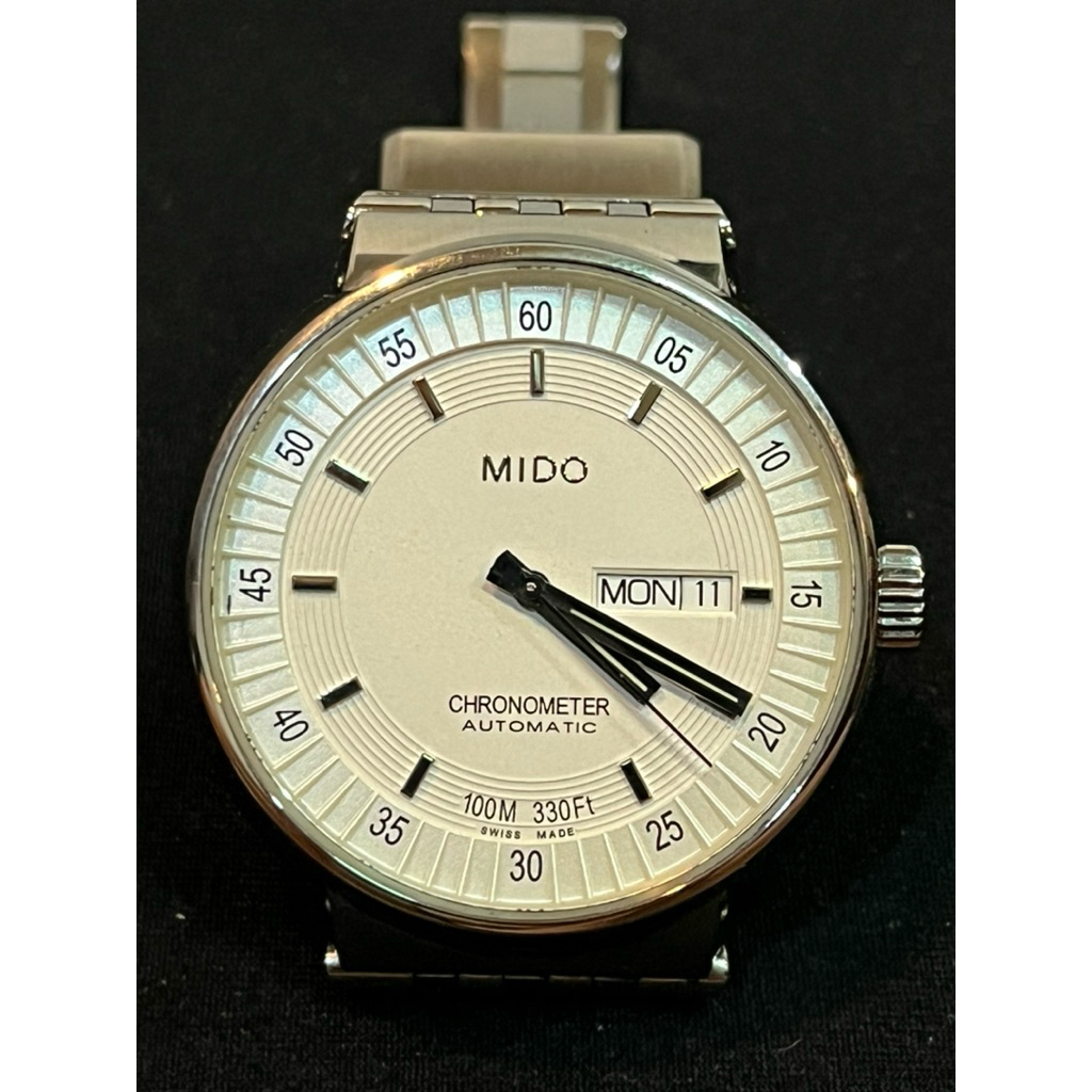 นาฬิกา Mido All Dial Automatic chronometer model M8340.4.B1.11 white-cream dial 40mm มือสองญี่ปุ่น (