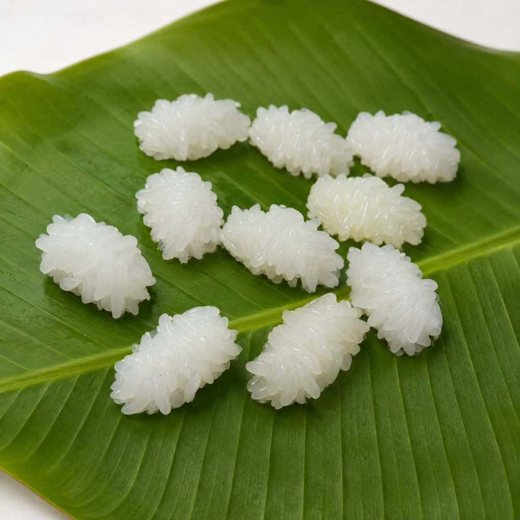 J762 ข้าวสวยเรซิ่นของเล่นสะสม ของตกแต่งบ้านตุ๊กตา งานดีไอวาย 10 ชิ้น