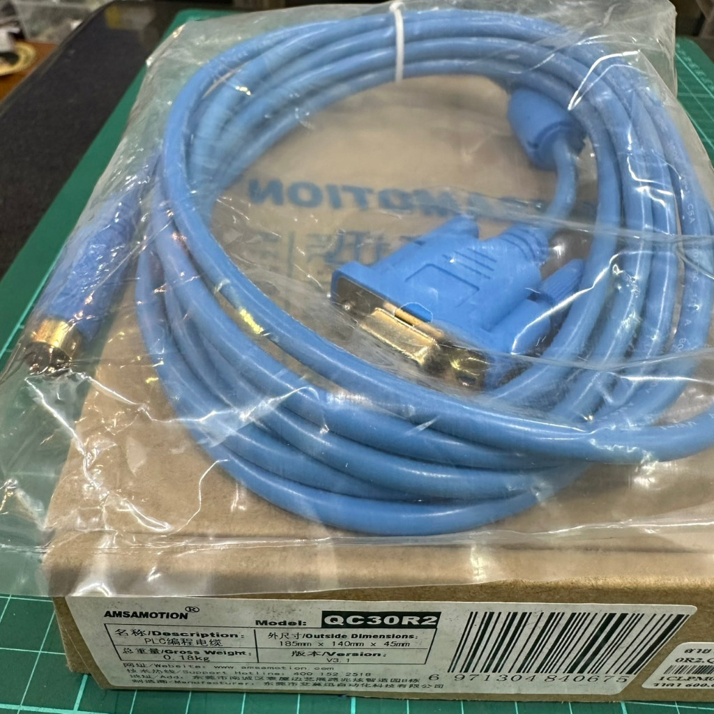 สายโปรแกรม RS232-QC30R2 ใช้สำหรับเชื่อมต่อคอมพิวเตอร์เข้ากับ PLC ของ Mitsubishi ตระกูล Q Series