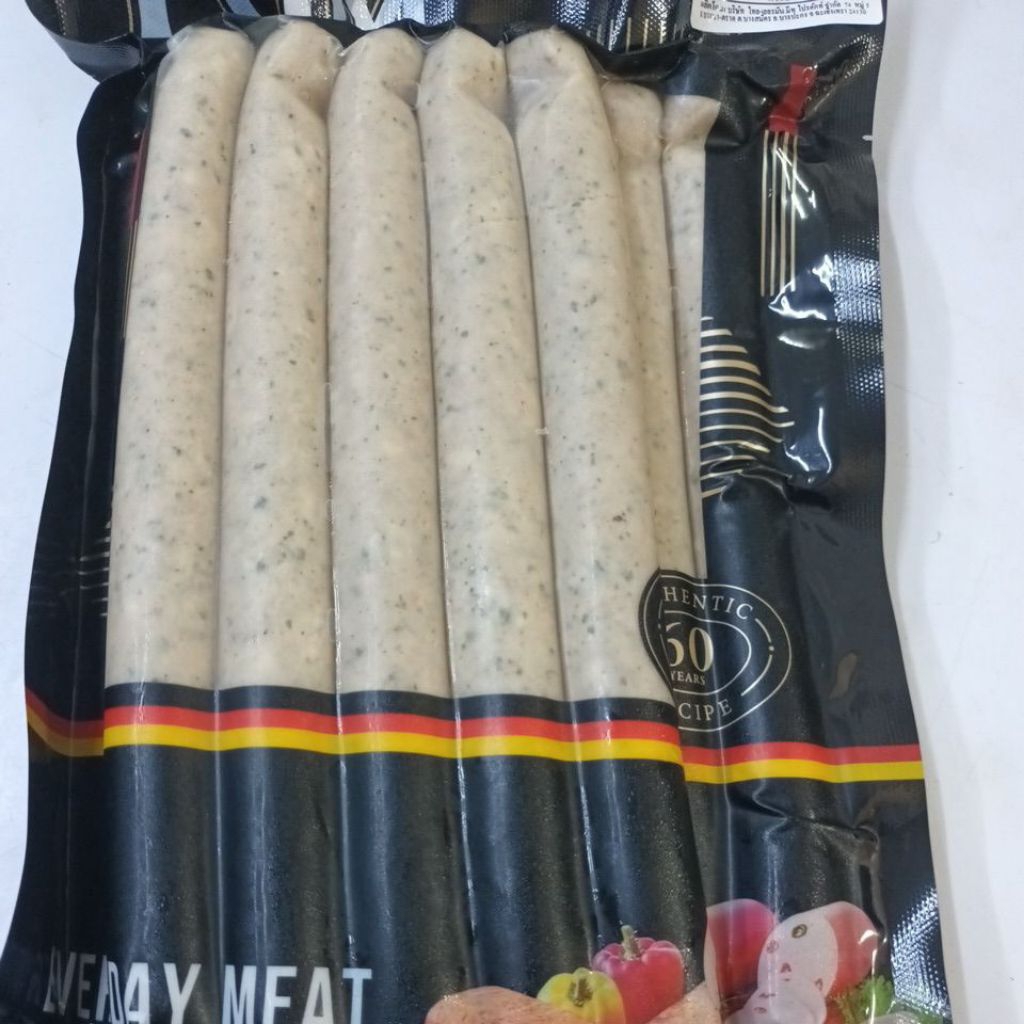 TGM Thüringer Bratwurst 1 Kg/Thüringer Bratwurst/ ไส้กรอกทัวริงเกอร์ 1 กิโโล มี 12 ชิ้น ตราทีจีเอ็ม