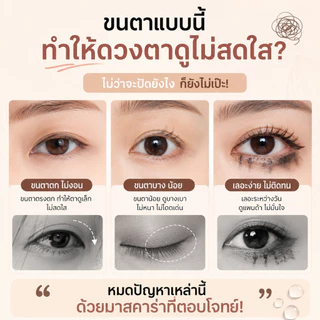 มาสคาร่ากันน้ำ ขนตายาว งอนเด้ง สีดำสนิท ติดทนนาน ไม่เป็นก้อน กันเหงื่อ สำหรับทุกวัน LESSXCOCO