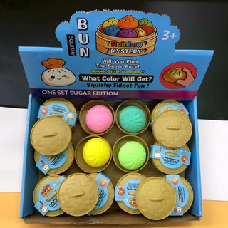 (จำนวน 12 ชิ้น) No.677 ของเล่นคลายเครียด ซาลาเปาคละสี ฮะเก๋า ซาลาเปาบีบมือ ยกโหลนะค่ะ