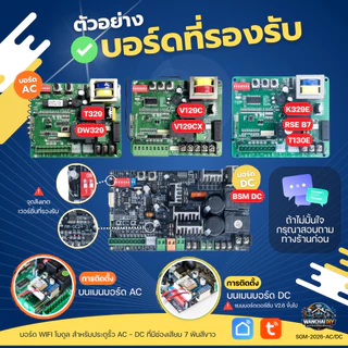 Tuya Smart Gate Module V2 บอร์ด wifi มอเตอร์ประตู ควบคุมผ่านมือถือ AC/DC K329E V129C T329 ล่าสุด