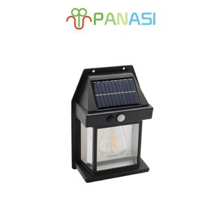 Panasi โคมไฟโซล่าเซลล์ LED ไฟติดผนังกันน้ำฝน ติดตั้งง่าย ไม่ต้องเดินสายไฟ พลังงานแสงอาทิตย์แบตทนทาน ปรับได้3โหมด