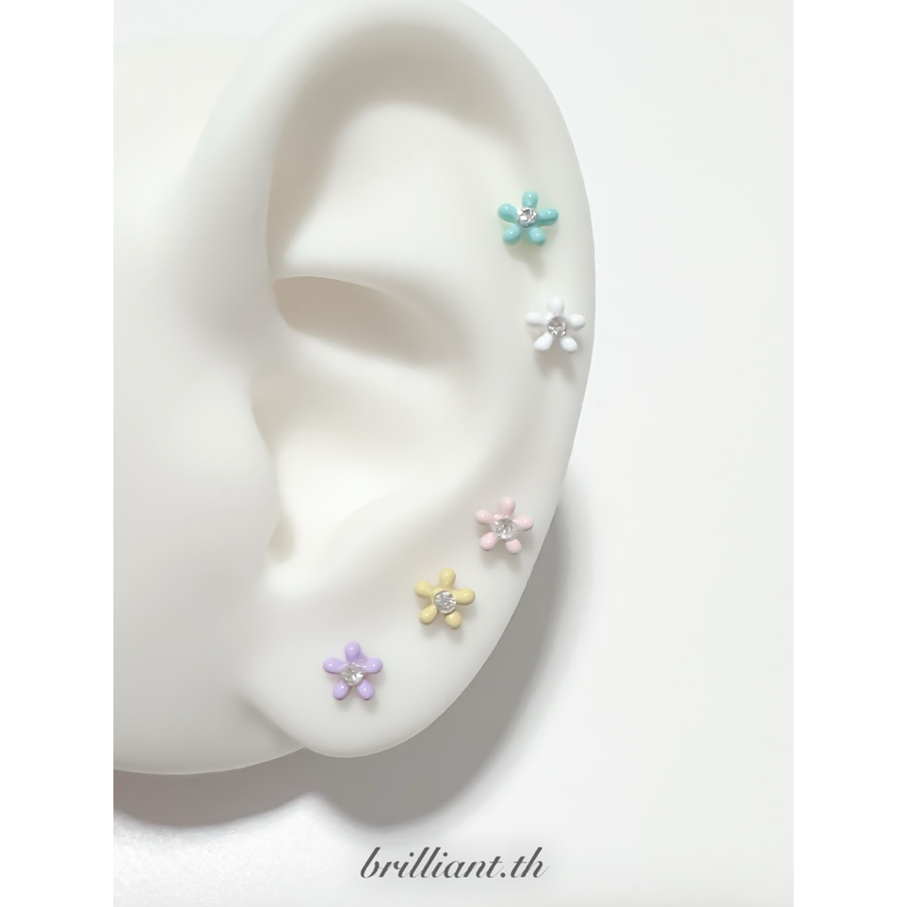 จิวหูก้านแสตนเลสเกรดเครื่องมือแพทย์ / Mini Petal Gem [NEW IN]