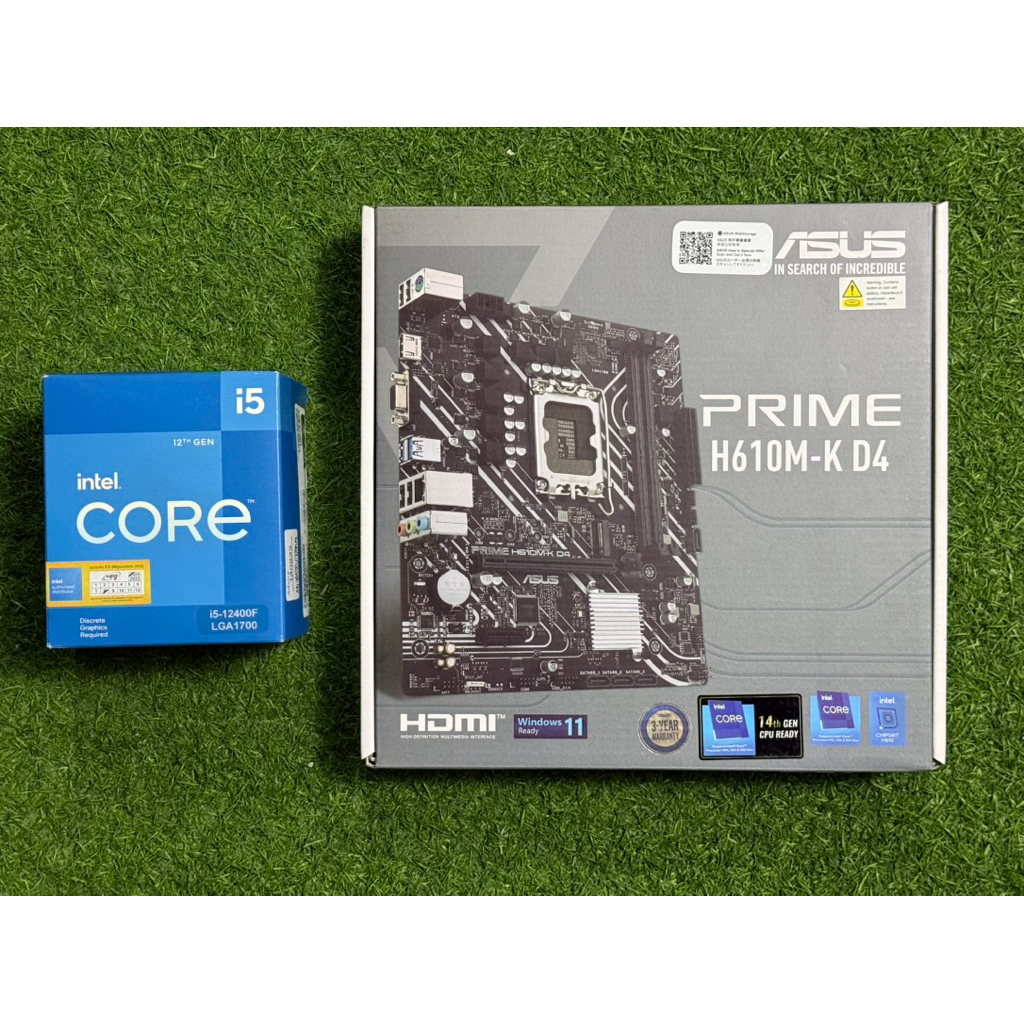 CPU INTEL CORE I5-12400F + MAINBOARD ASUS PRIME H610M-K D4 ขายคู่ ราคาประหยัด