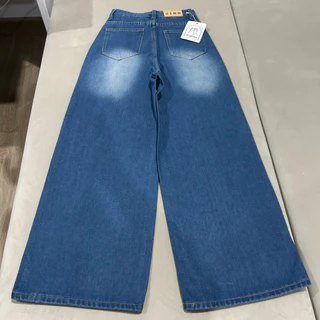 JINJEANS-205 (XS-9XL) สียีนส์เข้ม กางเกงยีนส์ขากระบอกใหญ่ baggy jeans พร้อมส่งจากไทย