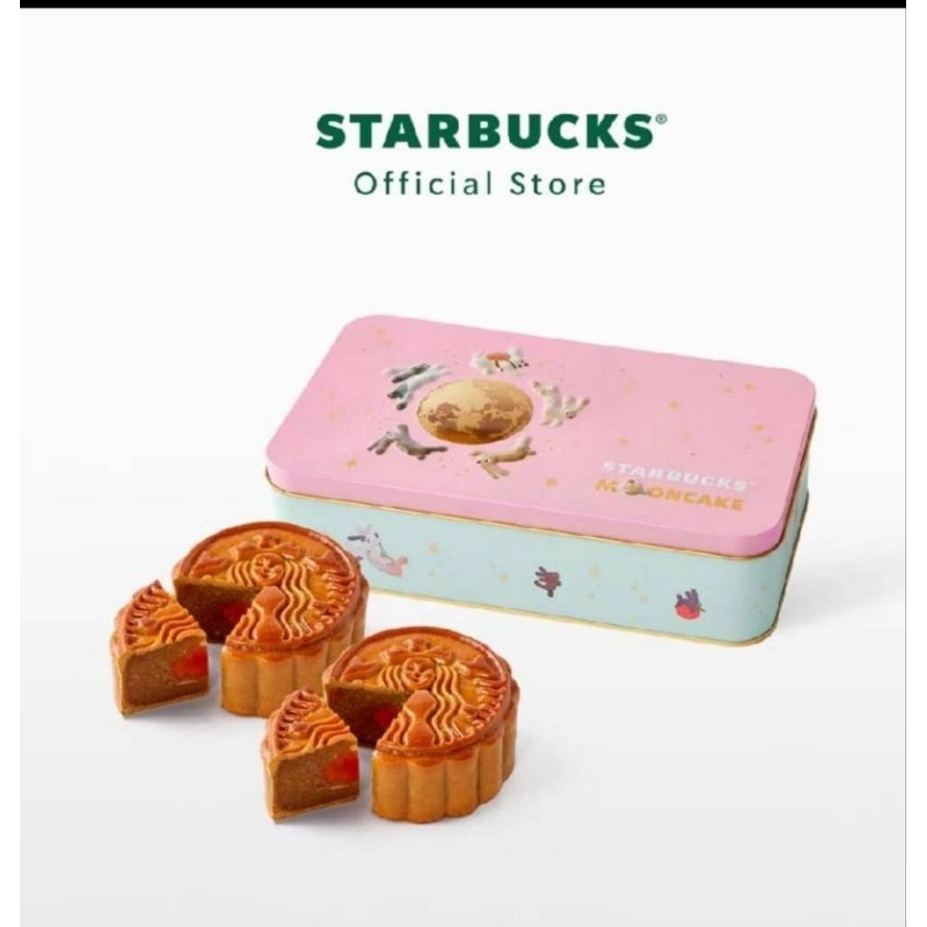 Starbucks กล่องเหล็กเปล่าๆ 1ใบ ❌️ไม่มี ขนมไหว้พระจันทร์ หรือ กล่อง+ขนม สตาร์บัค # ของแท้100%