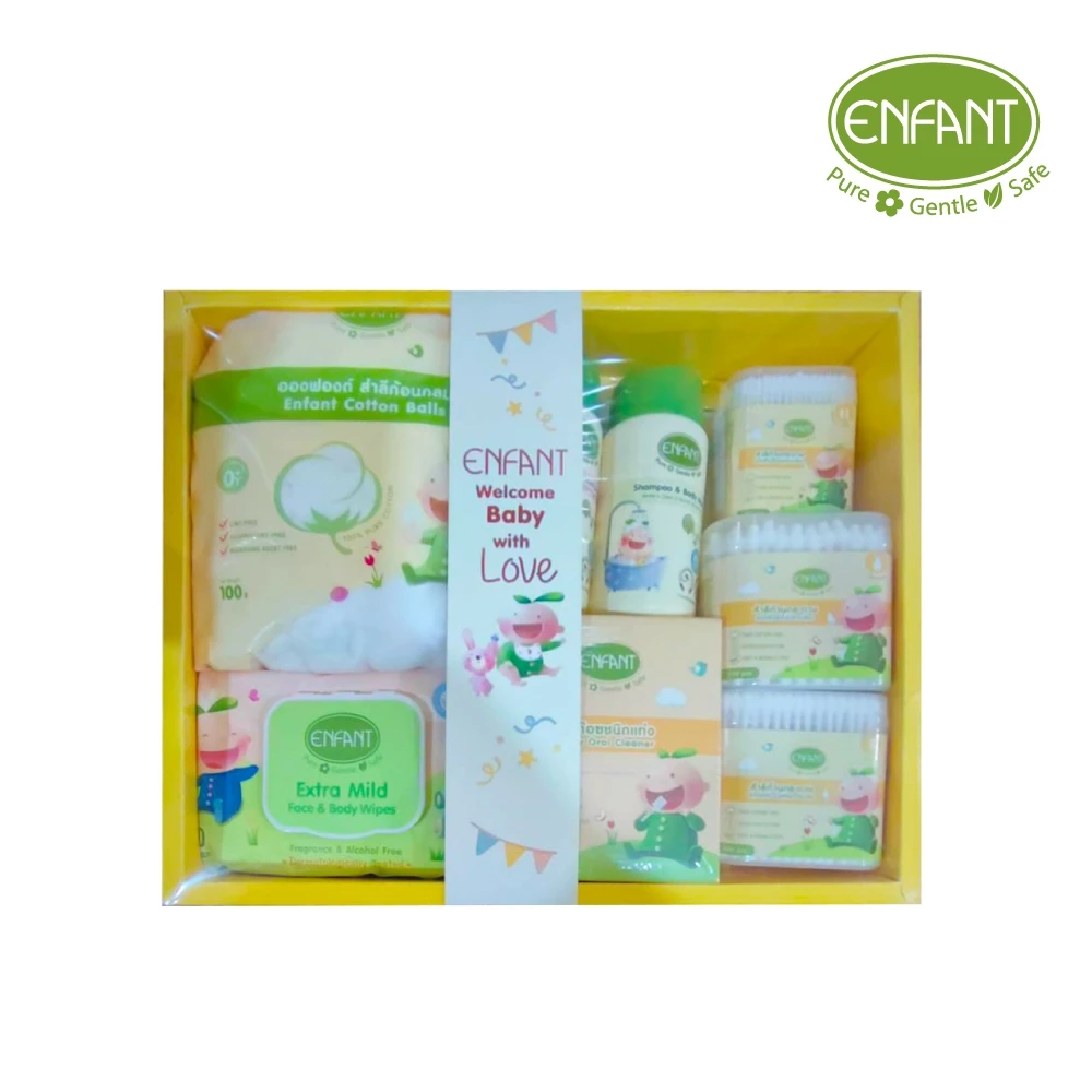 ENFANT (อองฟองต์) Welcome Baby with Love Set ส่งต่อความรักให้เจ้าตัวน้อย ใช้ได้ตั้งแต่เด็กแรกเกิด 1เซ็ต/8ไอเทม