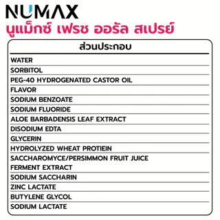 numax สเปรย์ฟลูออไรด์สำหรับเด็ก สเปรย์ป้องกันฟันผุ สเปรย์ไดโนเสาร์