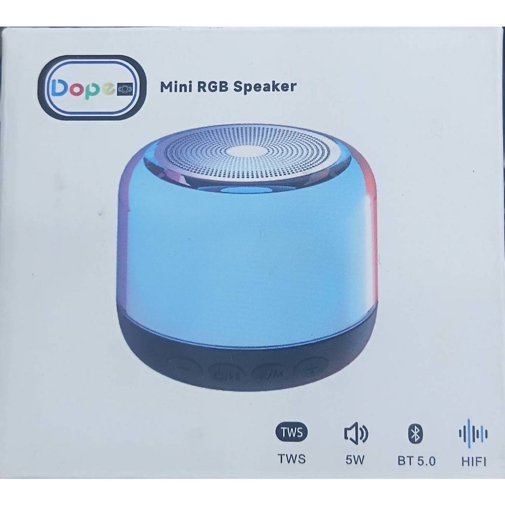 ​Dope Mini RGB Speaker (ลำโพงบลูทูธไร้สายขนาดเล็กพร้อมไฟ RGB)