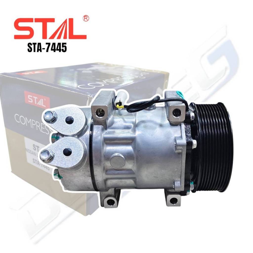 คอมแอร์ Nissan UD Quester410-430/UD Truck สายพาน 10 ร่องฟัน24โวลต์ (STAL-7445)