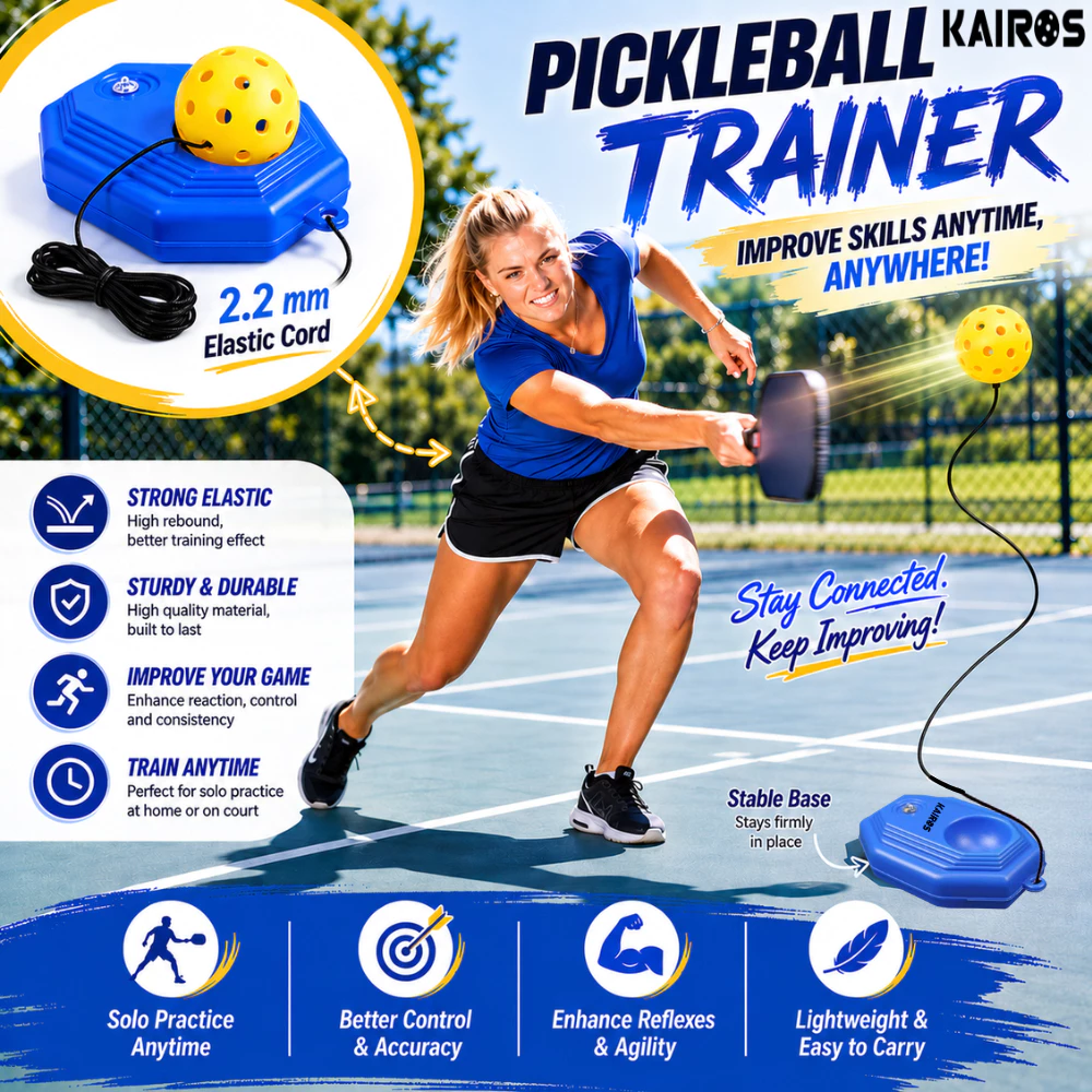 Single Player Pickleball Trainer อุปกรณ์ฝึกซ้อมกีฬาพิคเคิลบอลแบบตั้งพื้น