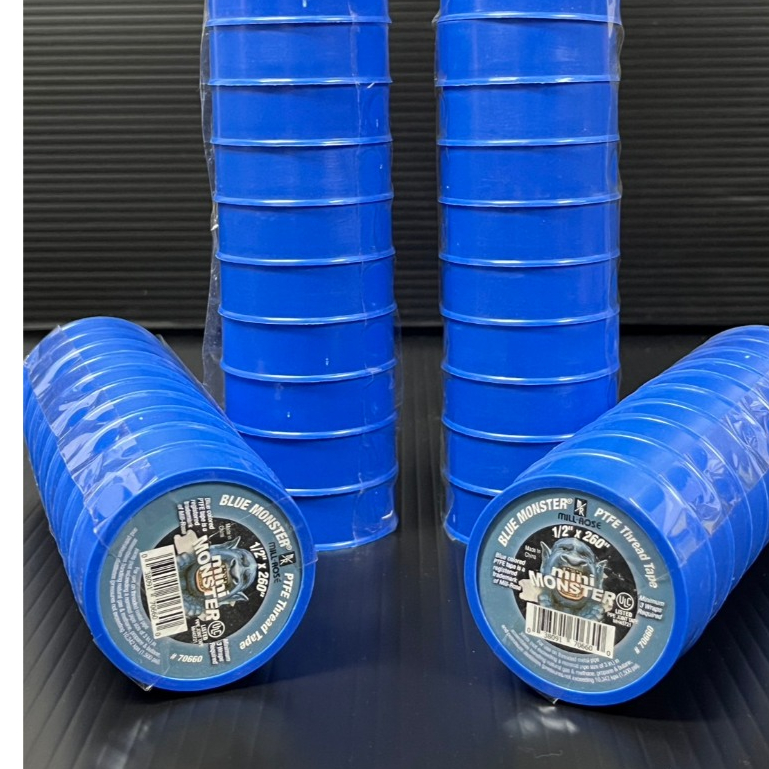 เทปพันเกลียว MINI MONSTER - Blue Monster PTFE Thread Tape : PTFE-B8 (Size : 1/2x260 inch)
