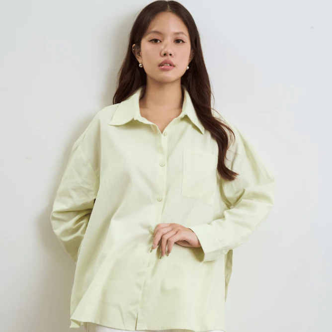 [Back in Stock] SAC.BKK เสื้อเชิ้ตผู้หญิง ดีเทลแขนยาวผ่าข้าง รุ่น Slit Shirt