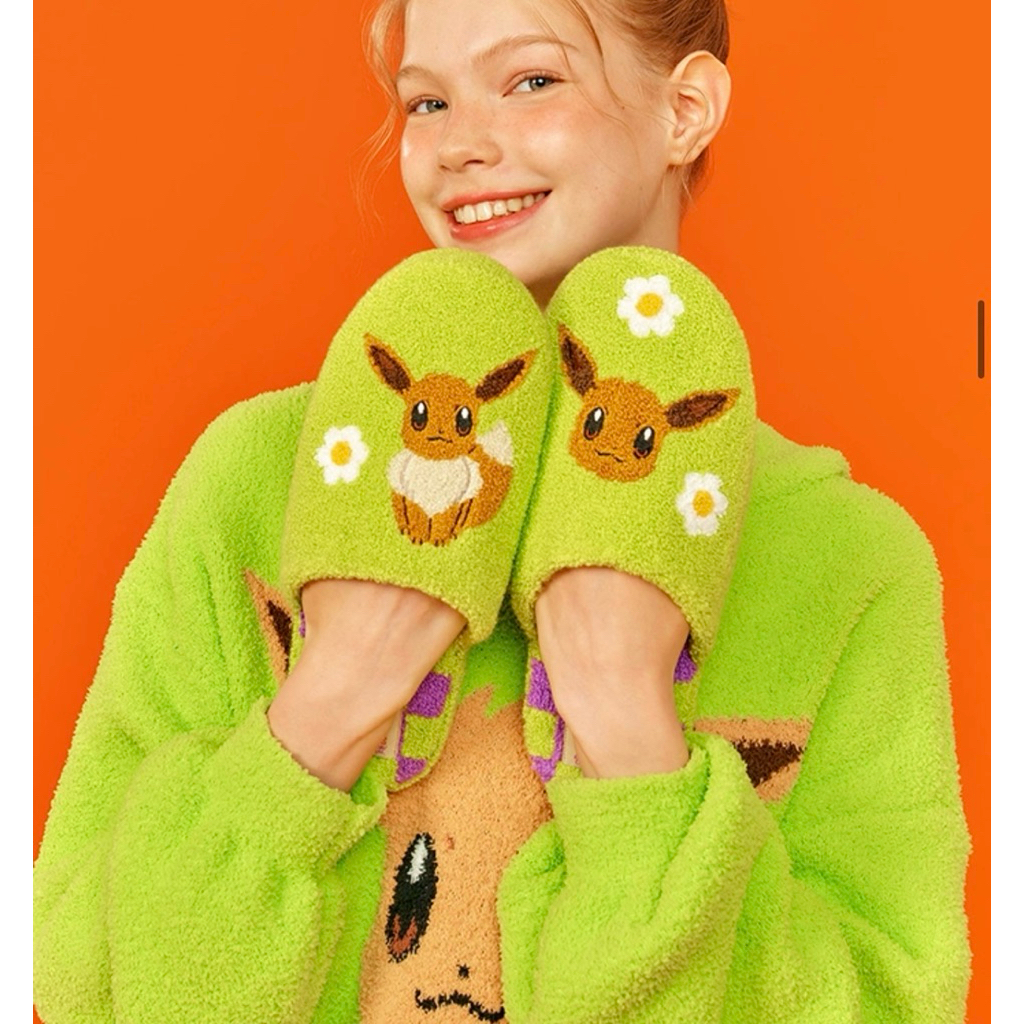 🐣Preorder🌸 รองเท้าสลิปเปอร์รุ่น Terry Home Slipper Wiggle Wiggle x Pokémon