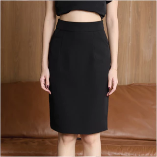 (ความยาว 24) Miss Office กระโปรงทรงดินสอมีกระเป๋า (Basic Pencil Pocket Skirt) (MS-059)