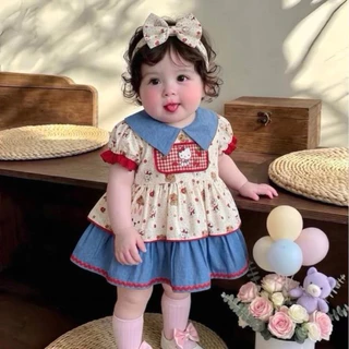 ชุดเดรส ชุดกระโปรงลูกสาว เด็กแรกเกิด เด็กอ่อน ไซส์ แรกเกิด-12 เดือน