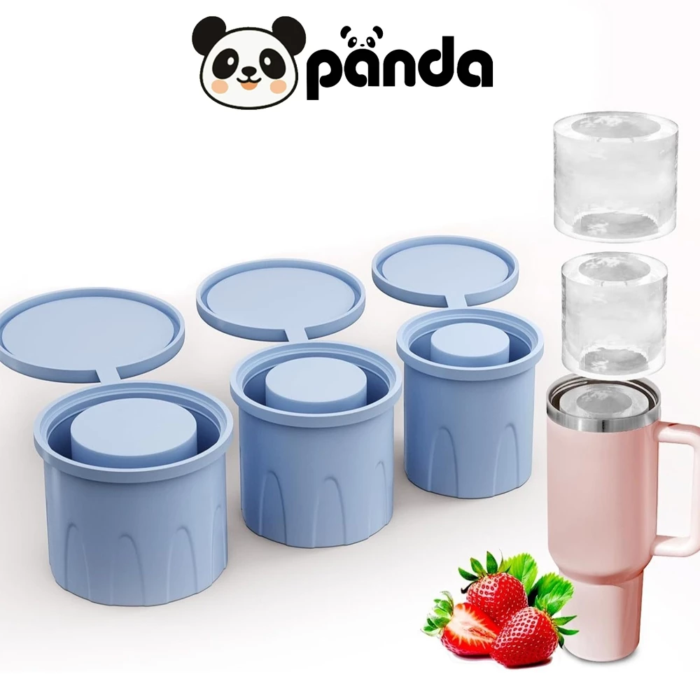 แม่พิมพ์ น้ำแข็งซิลิโคนสําหรับ แก้วเก็บความเย็น 24-30-40 Oz ที่ทำน้ำแข็ง Tumbler Hollow ทรงกระบอก Ice Cube ถาดน้ำแข็ง