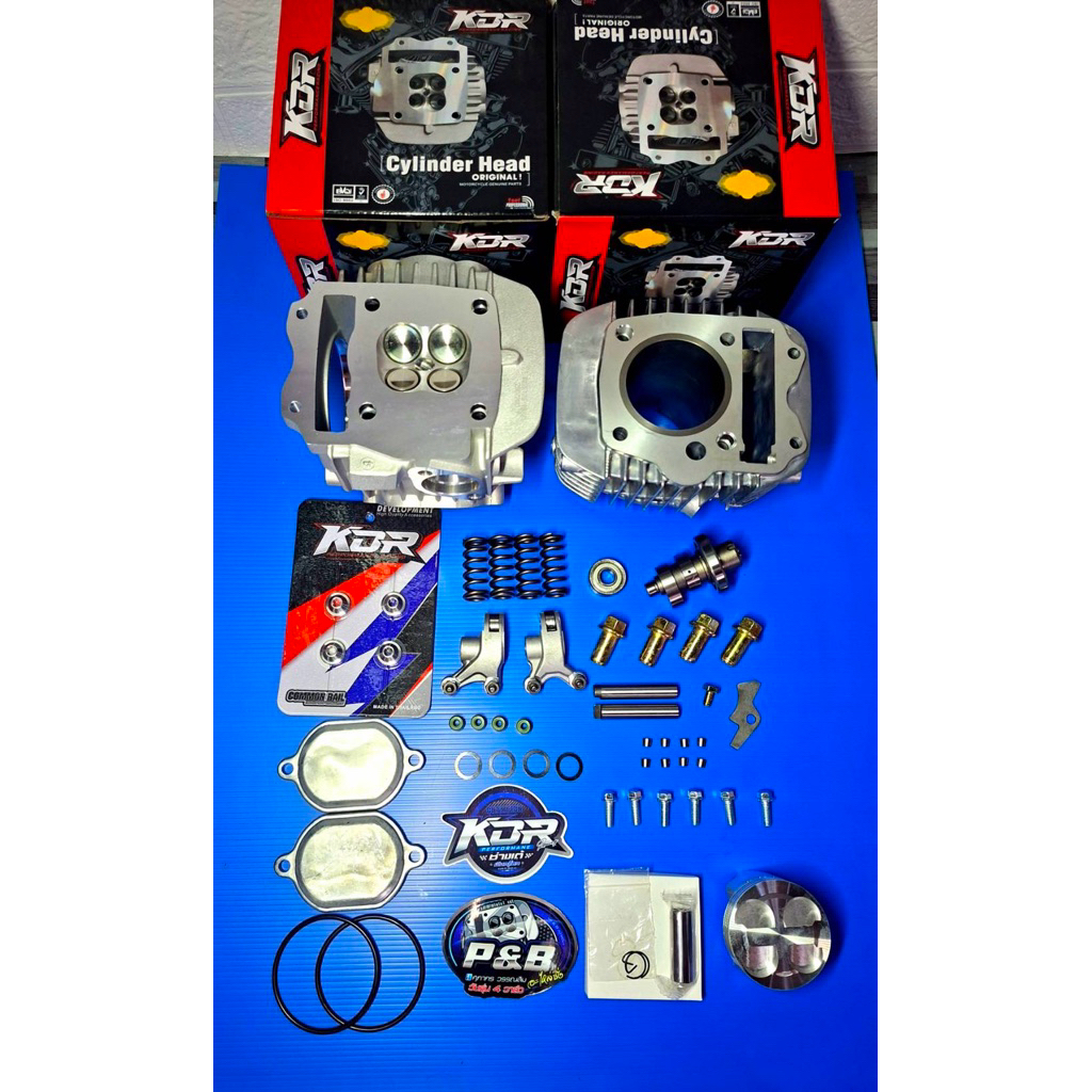 ชุด4วาล์วW125S-R-X-iบังลม ลูก56-57มิลCNC ฝา4วาล์วKDR 18-21