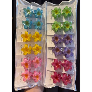 กิ๊บหนีบผมด้านหลัง กิ๊ฟแบบงับ สีพื้น /สีใส 12ชิ้น สินค้าพร้อมส่ง