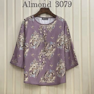 รอบอก 46” เสื้อผู้ใหญ่แขนสามส่วน เสื้อคุณแม่ ลายดอก