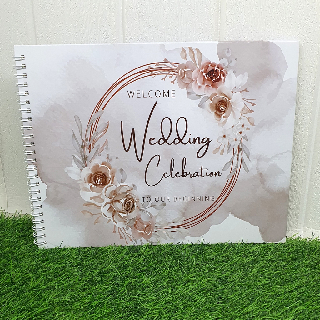 สมุดเซ็นอวยพรWedding celebration ขนาดA4(21x30cm)พร้อมส่ง