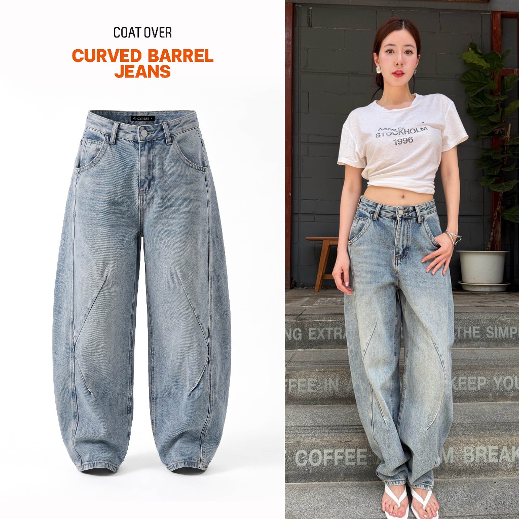 CO1276  |  CURVED BARREL JEANS