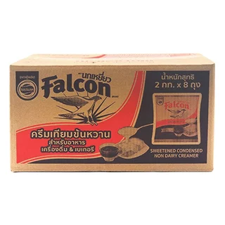 (ยกลังx8ถุง) นมข้นหวาน ครีมเทียมข้นหวาน นกเหยี่ยว​ Falcon 2 กิโลกรัม