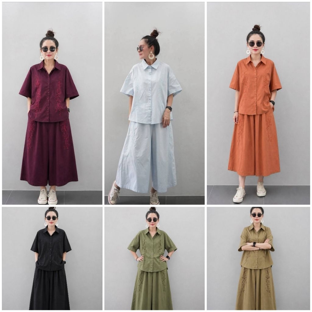 📌ชุดเซทผ้าเวสปอยท์ ฟรีไซส์ อก52” เอว26-50”(ยางยืด)
