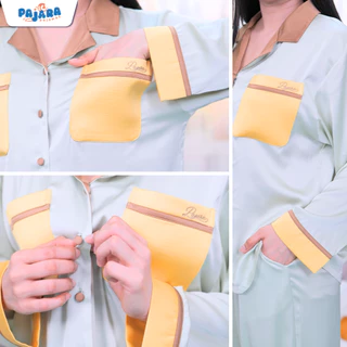 ชุดนอน Pajara Pajamas (PJR-SL-024) CHATEAU COLLECTION เนื้อผ้า Special Silk Satin แบรนด์ PAJARA