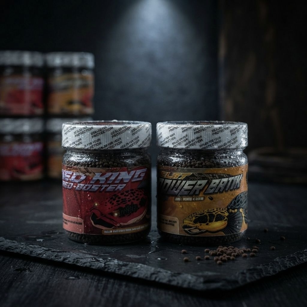 อาหารปลาช่อน King Cuan สูตร Red King Booster (เร่งแดง) และ Power Batik (เร่งดอก)