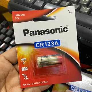 Battery Panasonic#ถ่าน Panasonic CR-123A Lithium 3V.(CR123A) ถ่านกล้องฟิล์ม#รับประกันของเเท้เเน่นอนแท้100%
